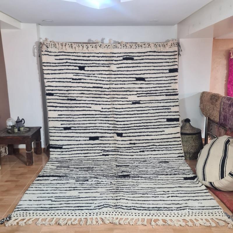 White Bakar Marokkaans handgemaakt tapijt